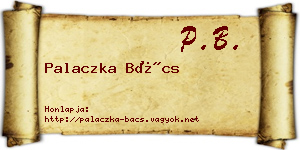 Palaczka Bács névjegykártya